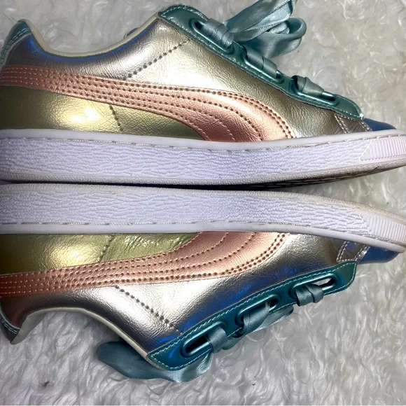 PUMA metallic sneakers with satin laces - Picture 4 of 8